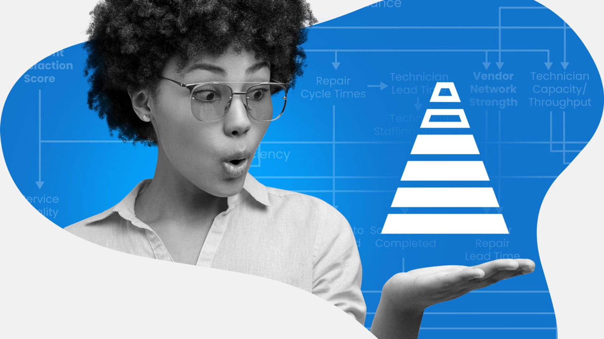 Lady analyzing maintenance data