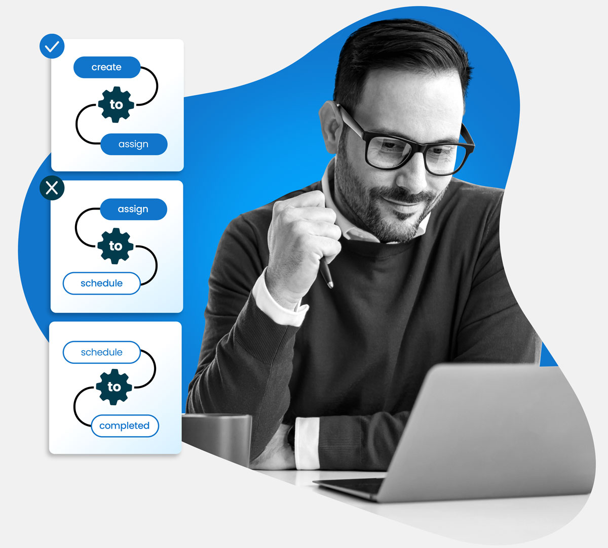 Man happy with increasing scheduling efficiency with automation